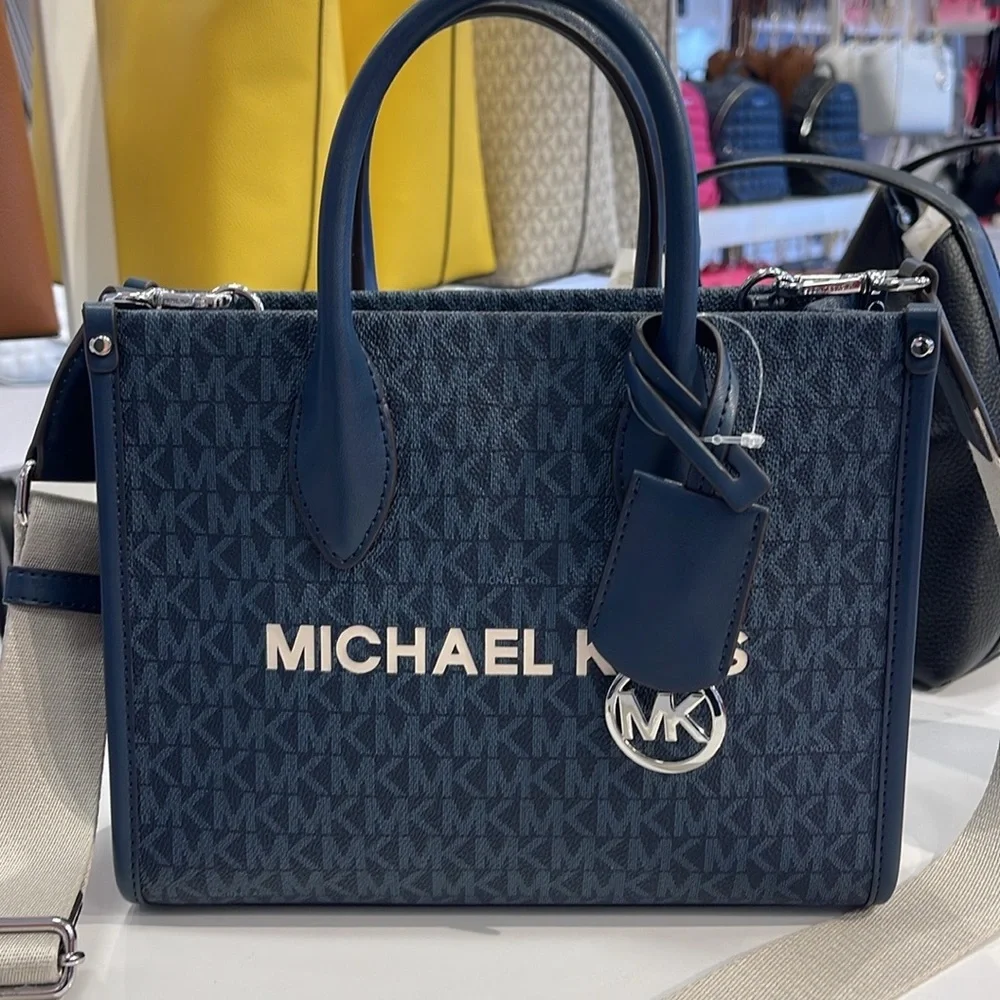 Michael Kors Mirella Small Signature Logo Crossbody Bag Admiral  NWT